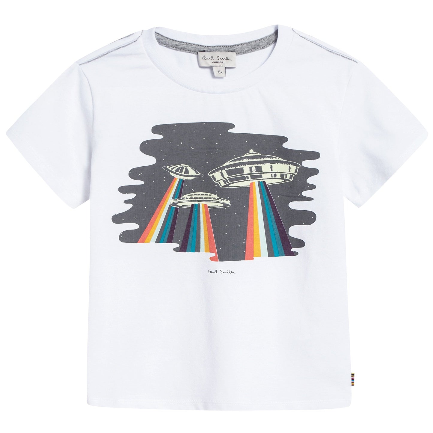 Boys White "UFO" Printed T-shirt