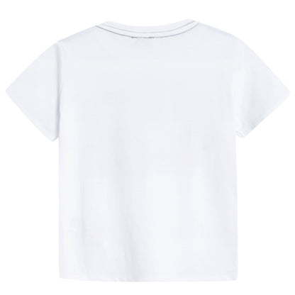 Boys White "UFO" Printed T-shirt