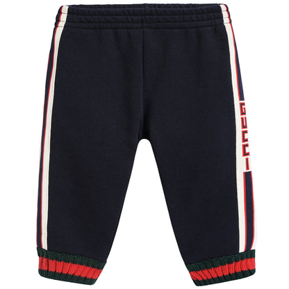 Baby Navy Blue Cotton Joggers