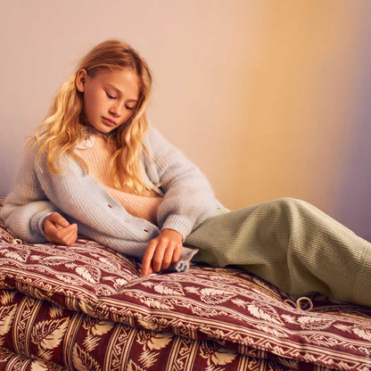 女童浅蓝色马海毛开衫