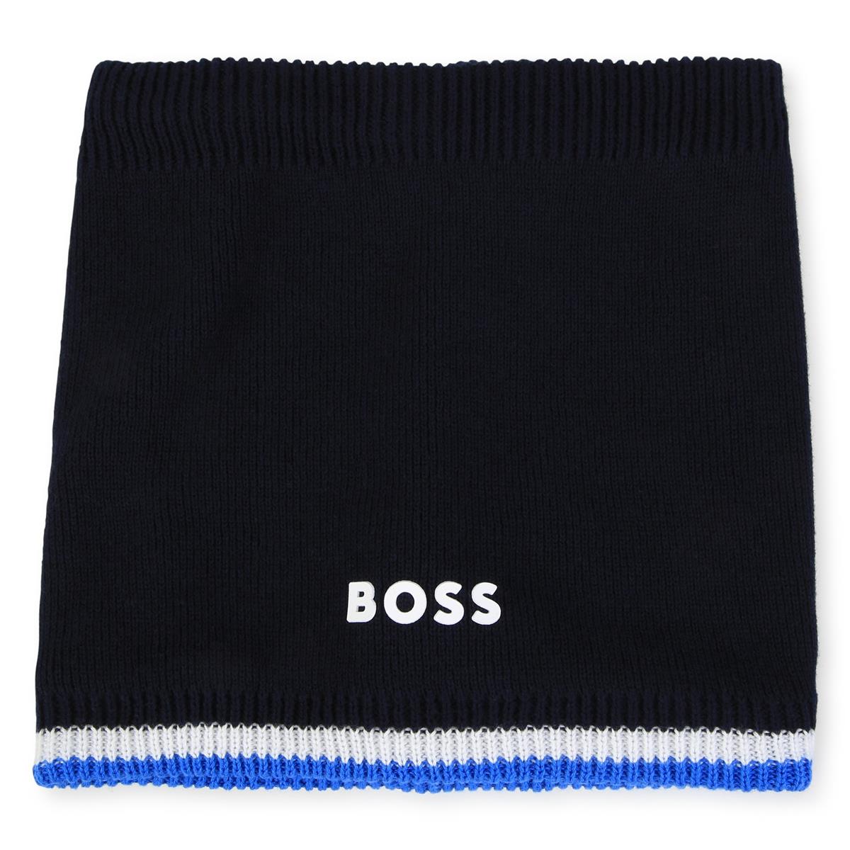 男童蓝色Logo围巾