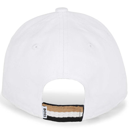 男婴白色Logo帽子