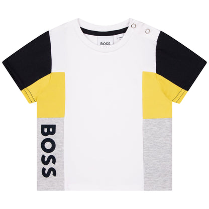 男婴白色Logo棉T恤