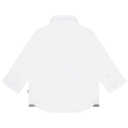 男婴白色棉衬衫