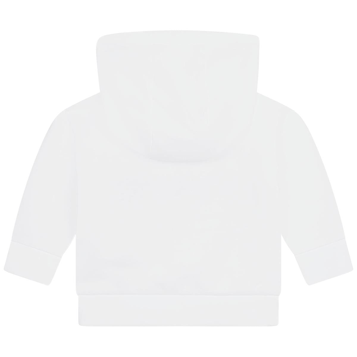 男婴白色连帽卫衣