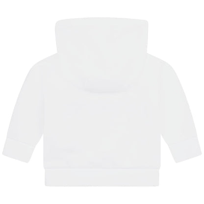 男婴白色连帽卫衣