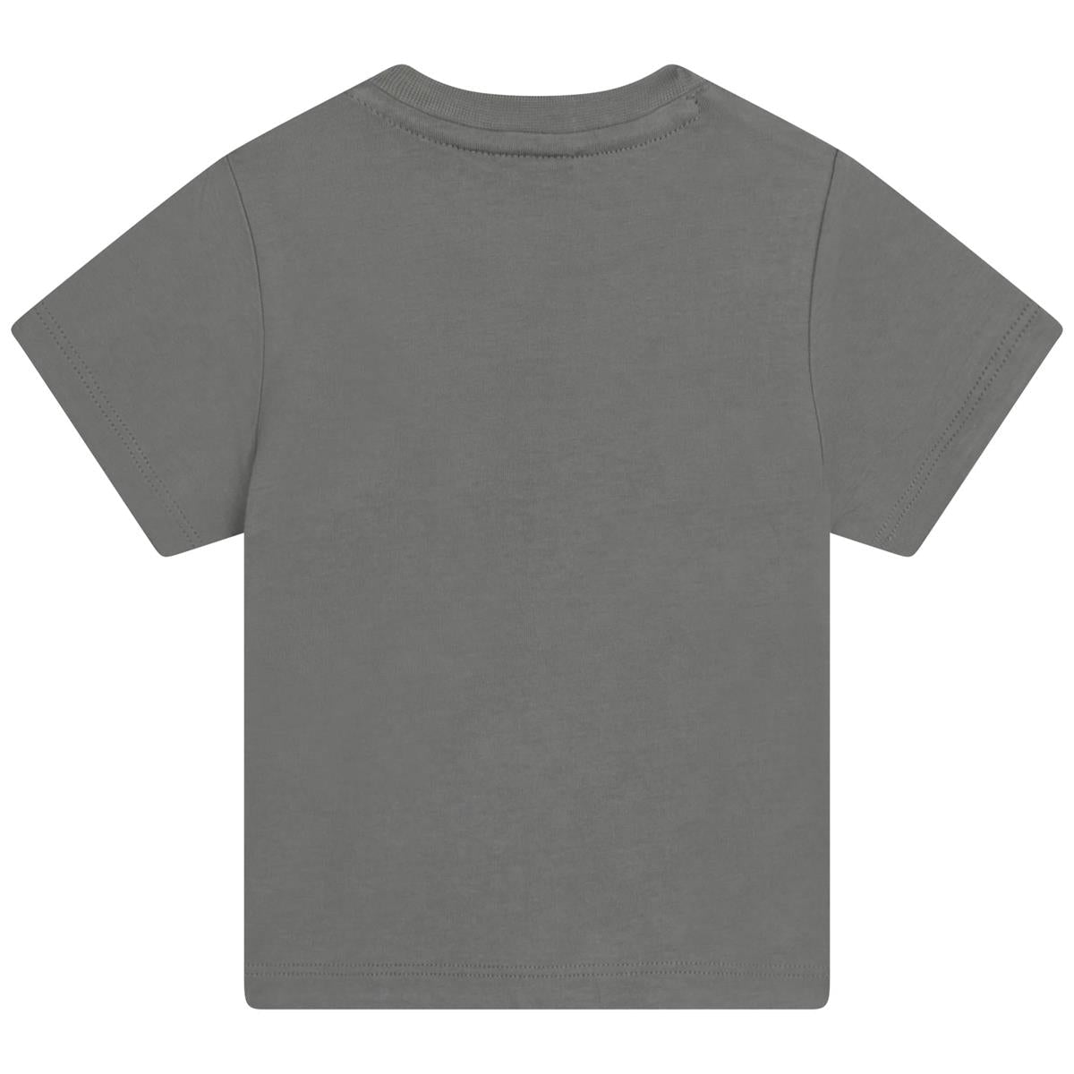 男婴深绿色Logo T恤