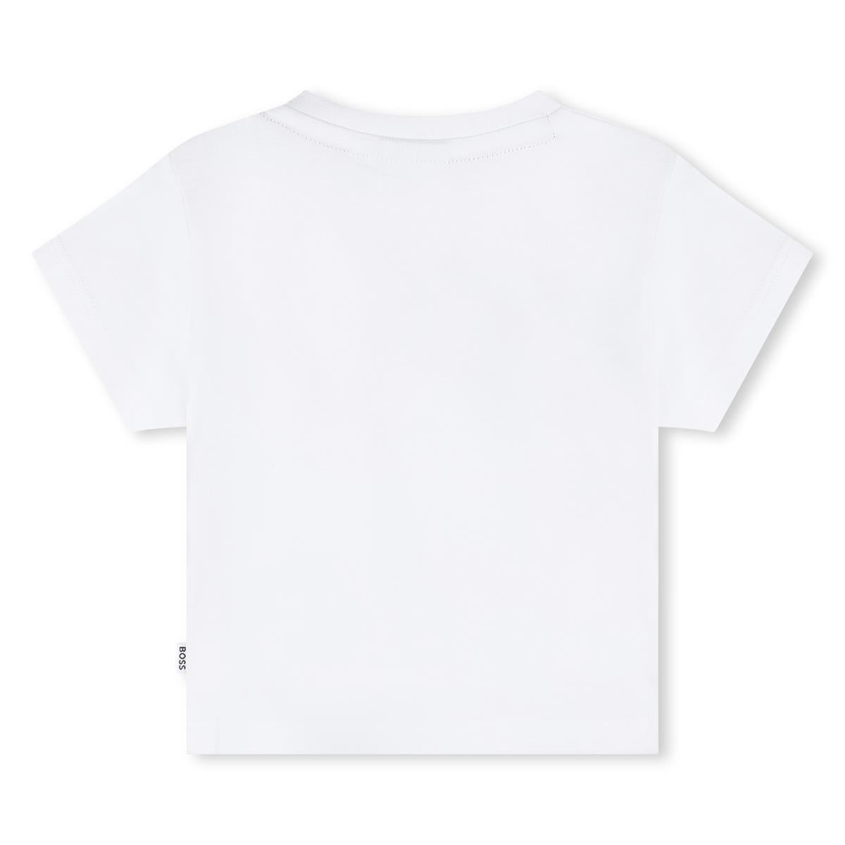 男婴白色Logo棉T恤