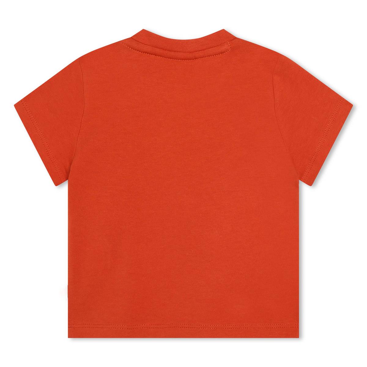 男婴红色Logo棉T恤