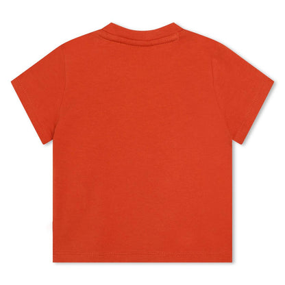 男婴红色Logo棉T恤