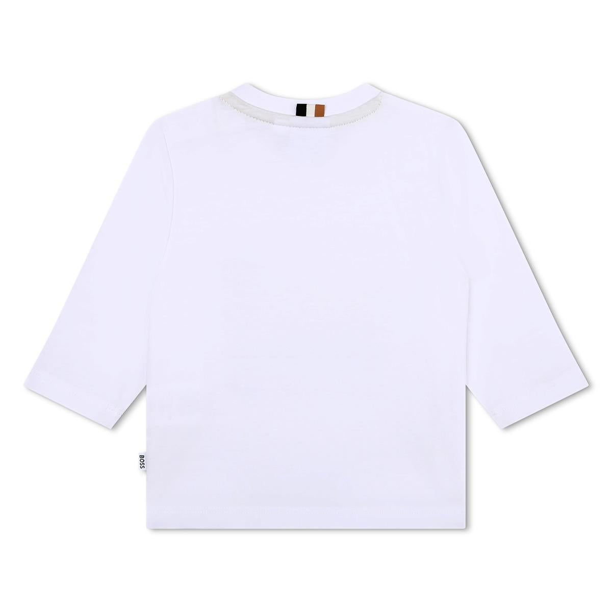 男婴白色Logo棉T恤