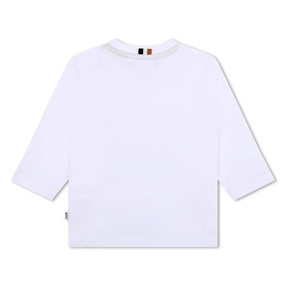 男婴白色Logo棉T恤