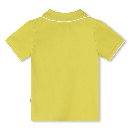 男婴绿色棉Polo衫