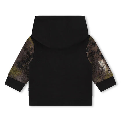 男婴黑色Logo棉卫衣