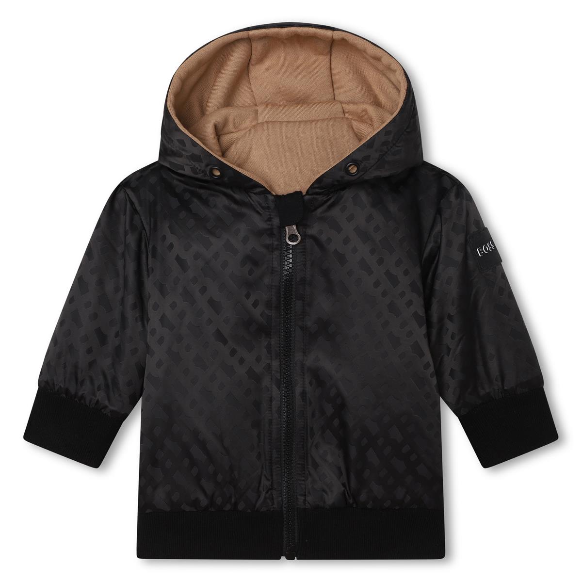 男婴黑色双面拉链上衣