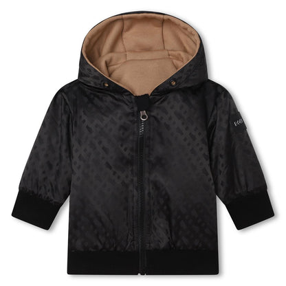 男婴黑色双面拉链上衣