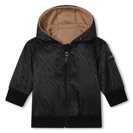 男婴黑色双面拉链上衣