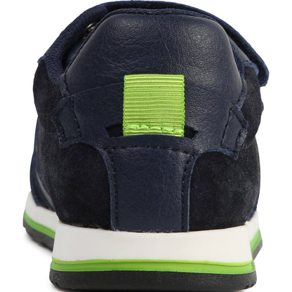 男童黑色&绿色Logo运动鞋