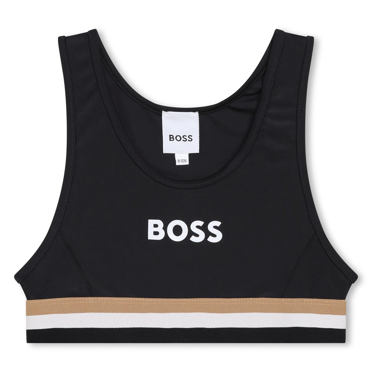 女童黑色Logo泳衣套装