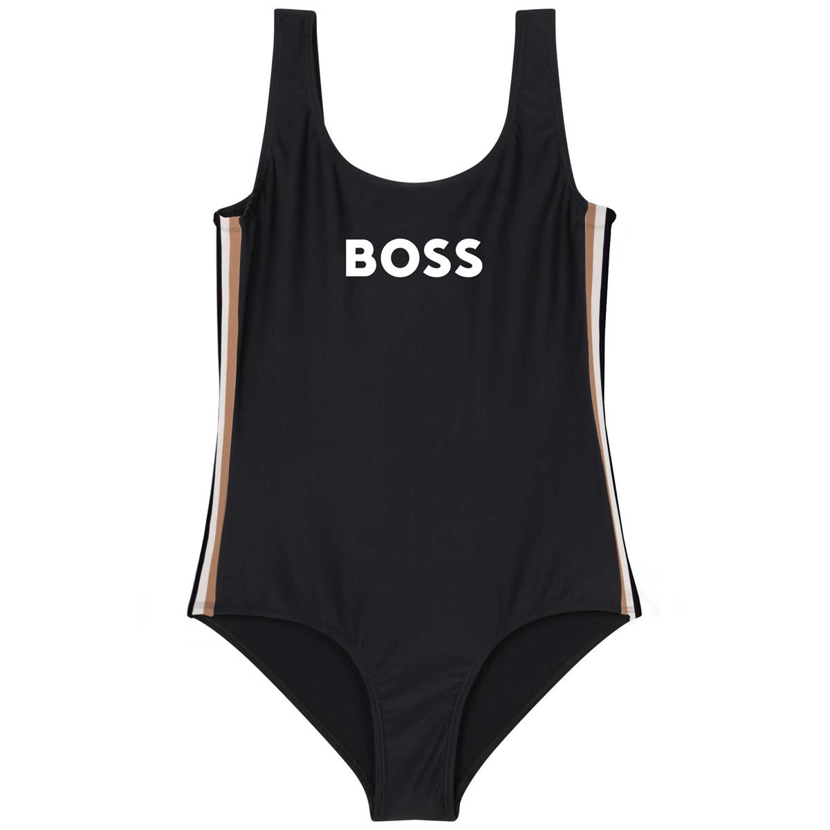 女童黑色Logo泳衣