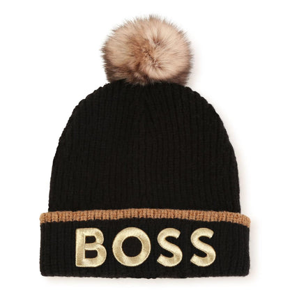 男童黑色Logo帽子