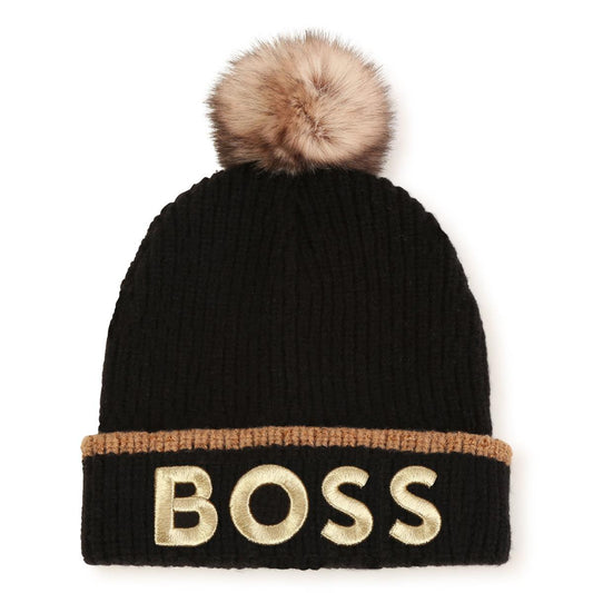 男童黑色Logo帽子