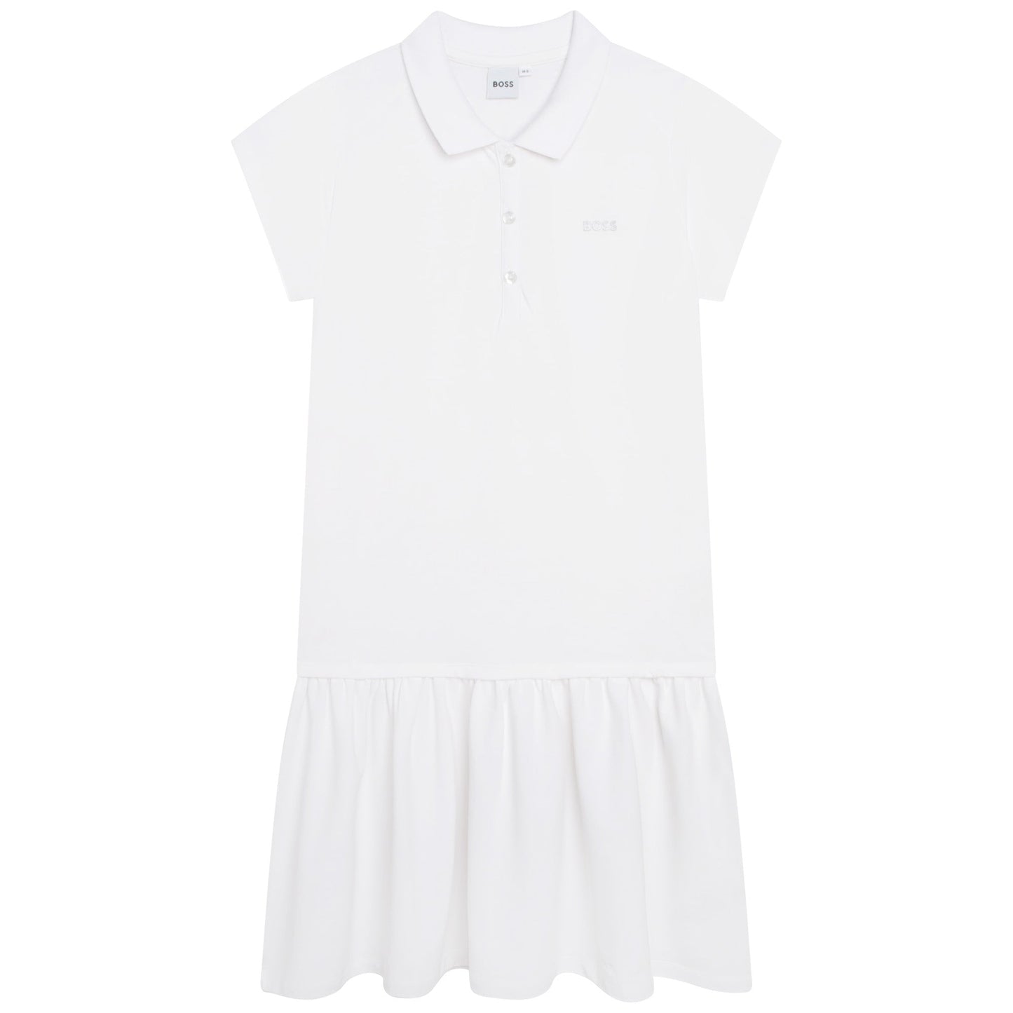 女童白色棉连衣裙