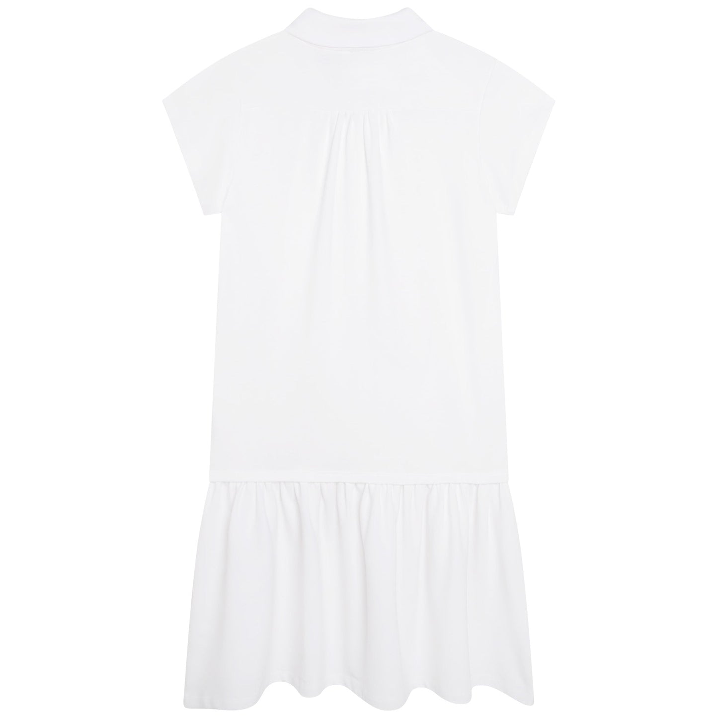 女童白色棉连衣裙