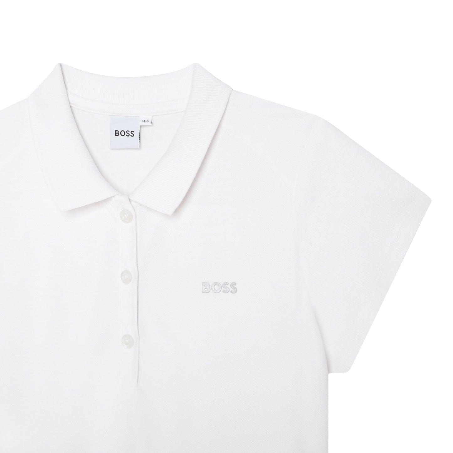 女童白色棉连衣裙