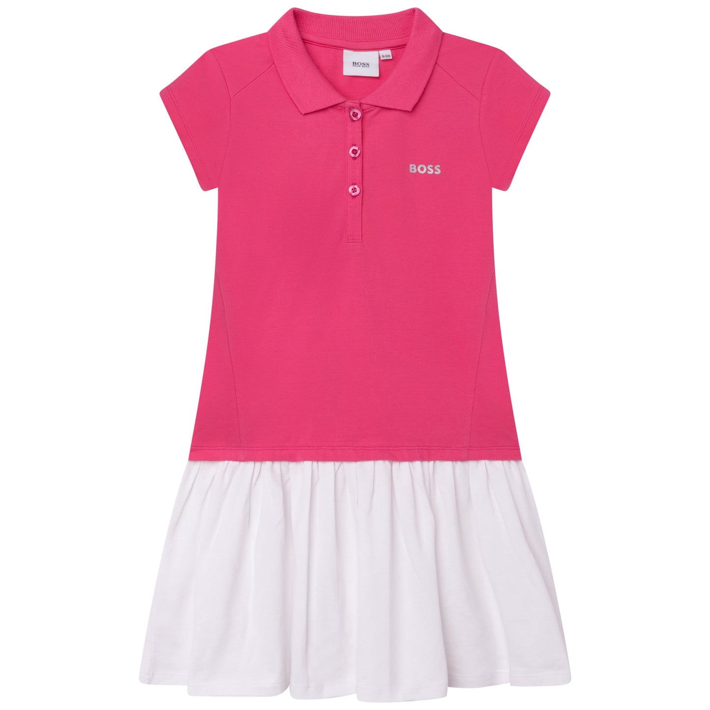 女童粉色棉连衣裙