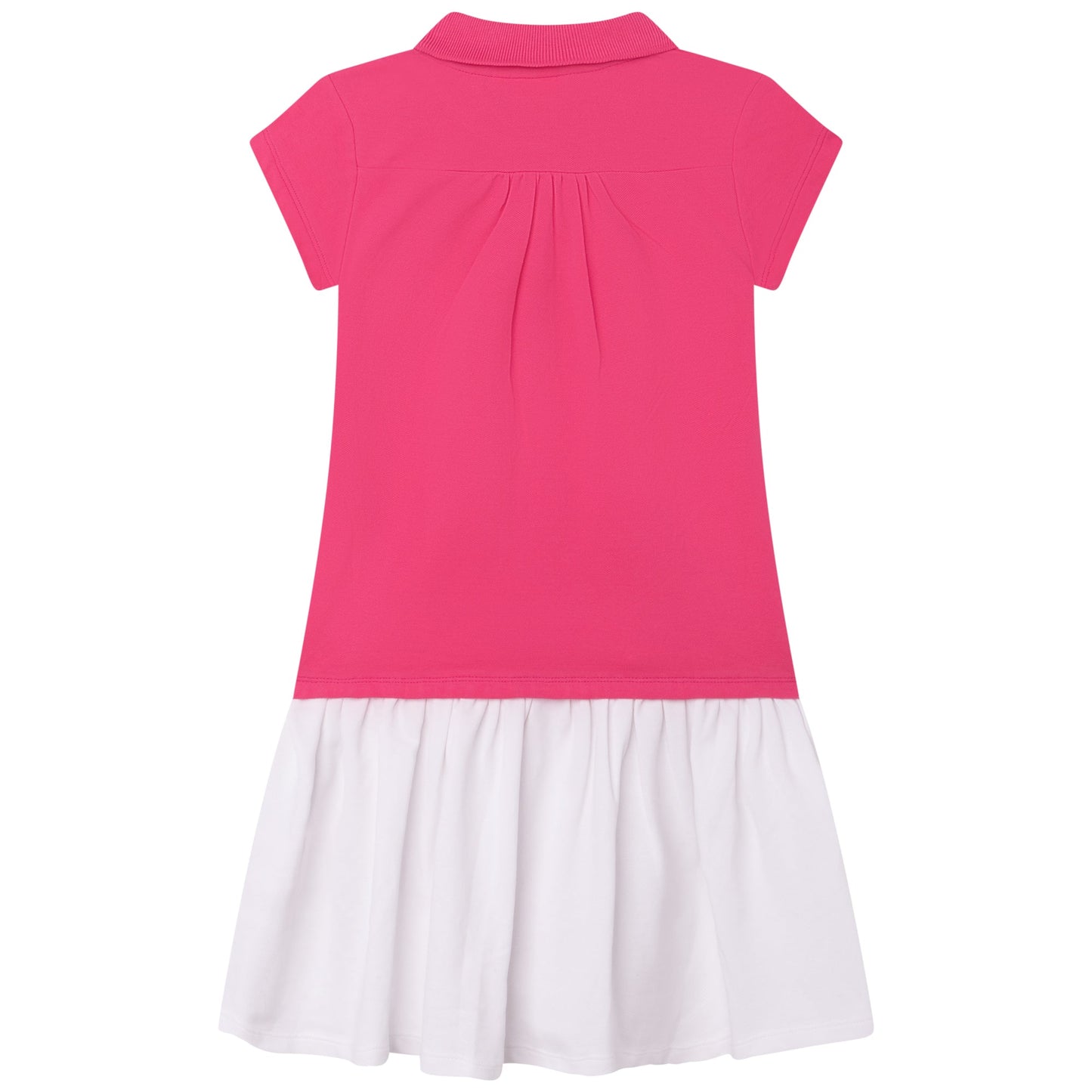 女童粉色棉连衣裙