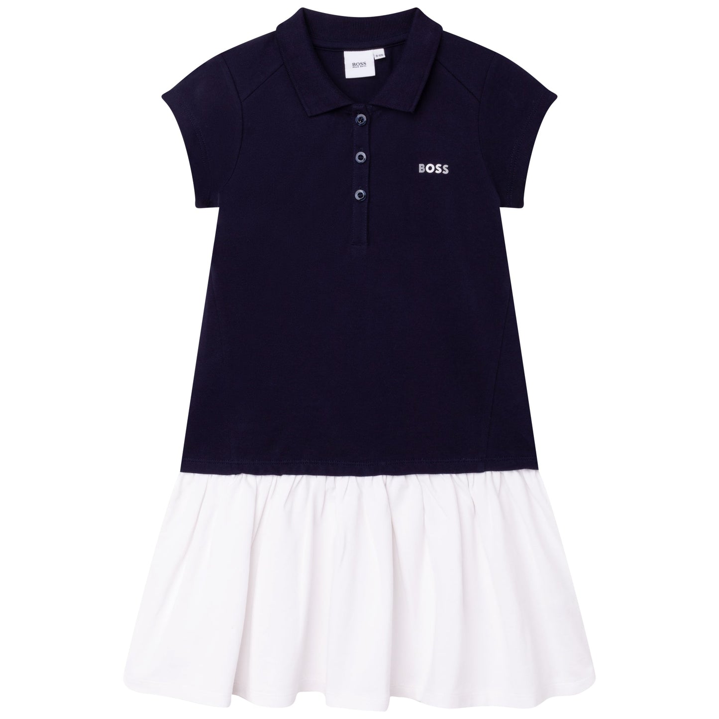 女童藏蓝色棉连衣裙