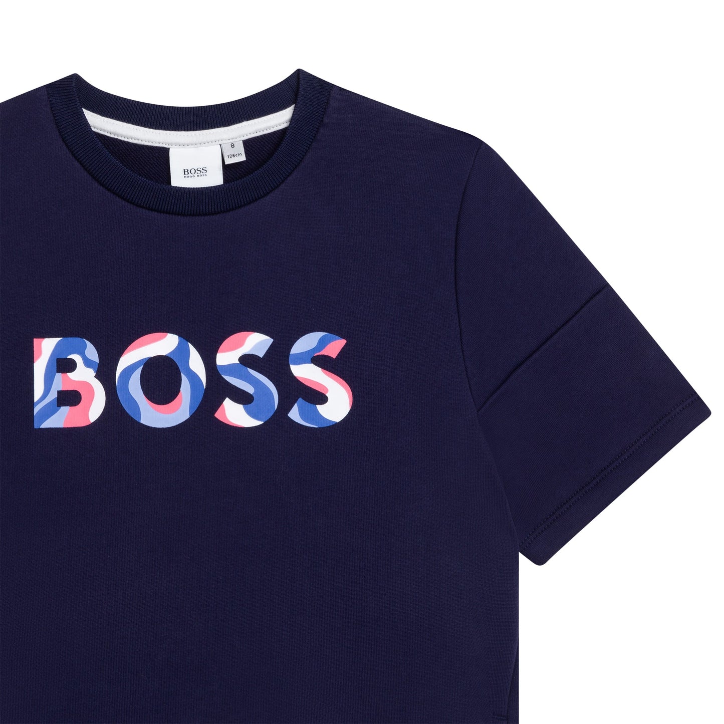 女童藏青色棉T恤连衣裙