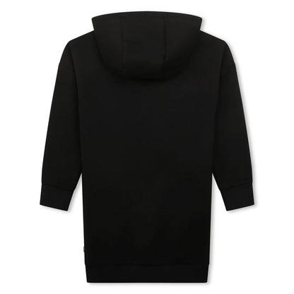 女童黑色棉连衣裙