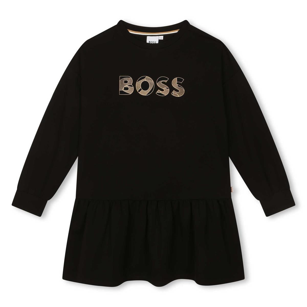 女童黑色Logo连衣裙