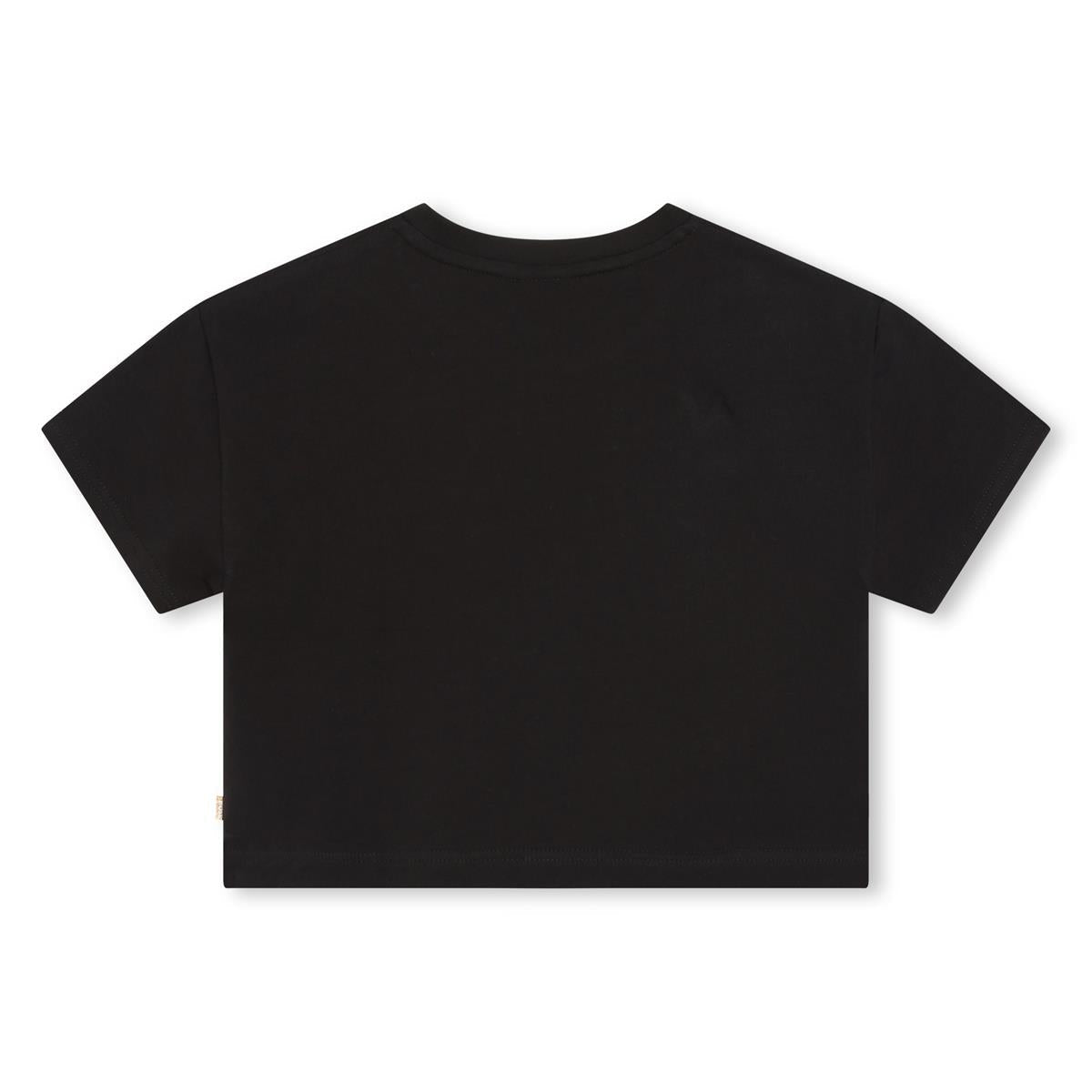 女童黑色Logo棉T恤