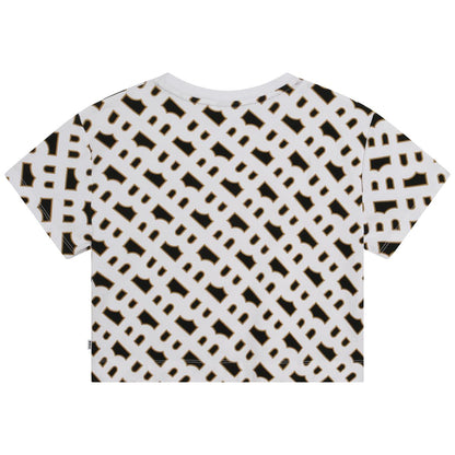 女童黑色Logo棉T恤