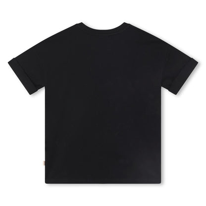 女童黑色Logo棉T恤