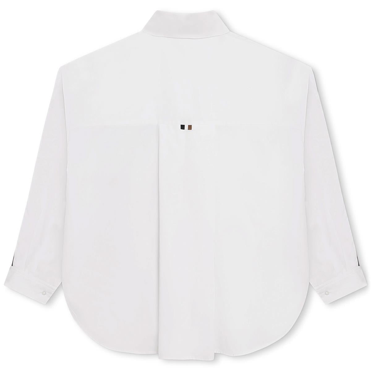 女童白色棉衬衫