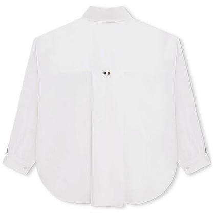 女童白色棉衬衫