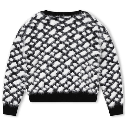 女童黑色格子开衫