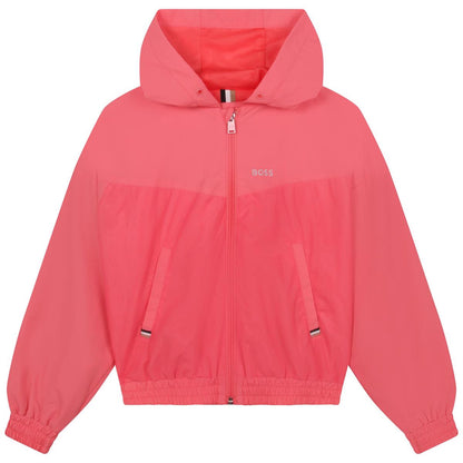 女童粉色拉链夹克