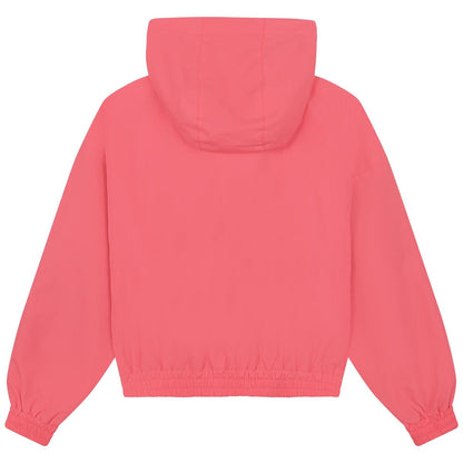 女童粉色拉链夹克
