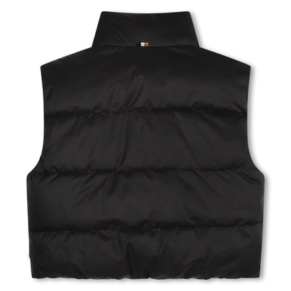 女童黑色双面棉马甲