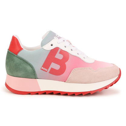 女童粉色Logo运动鞋