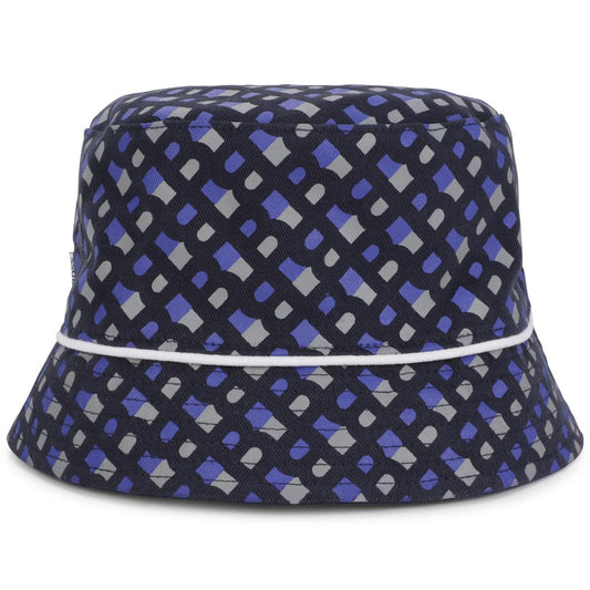 男童蓝色格子帽子