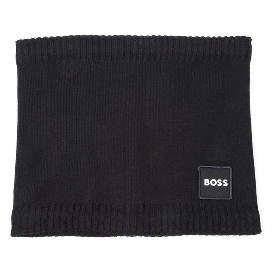 男童黑色Logo围巾