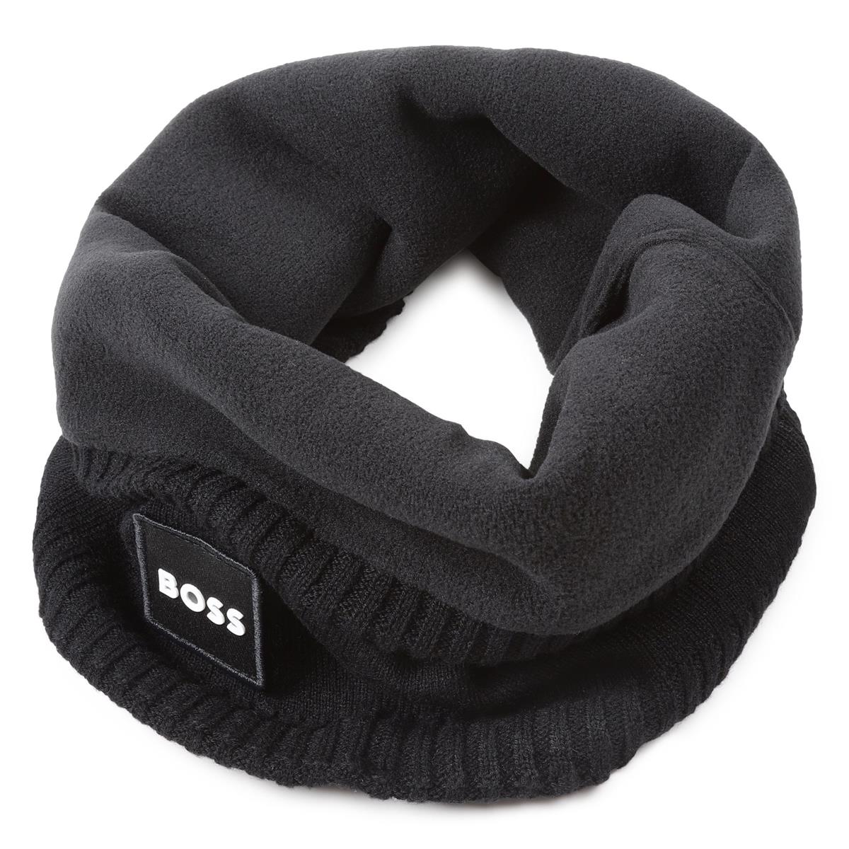 男童黑色Logo围巾