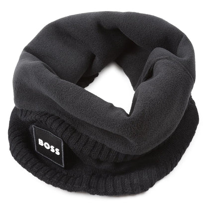 男童黑色Logo围巾