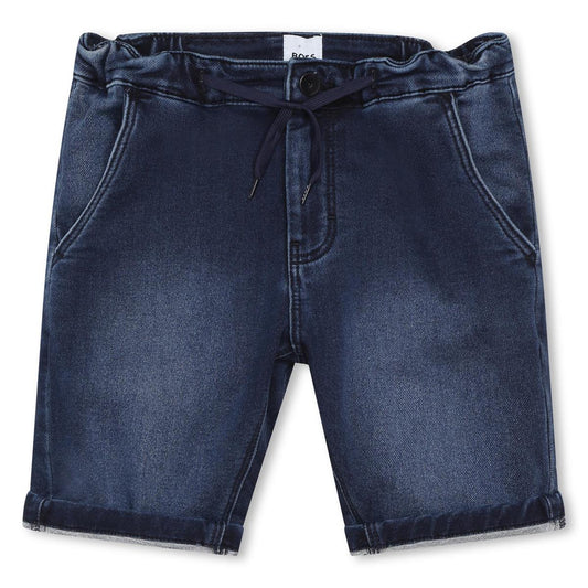 男童蓝色牛仔短裤